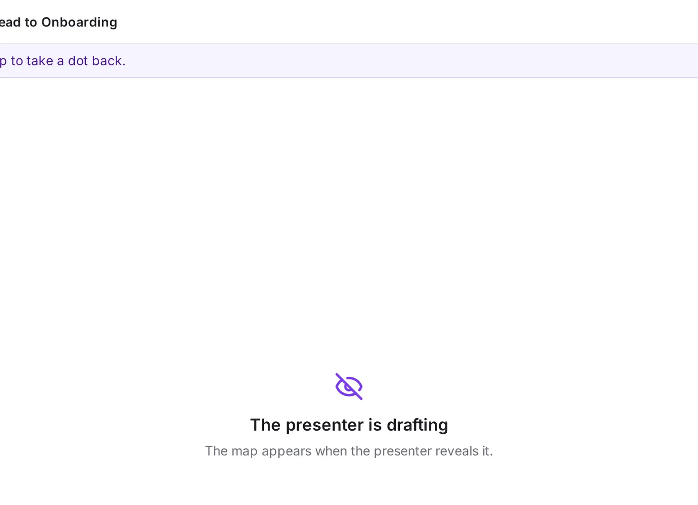 The guest view with the message The presenter is drafting